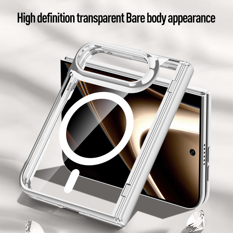 Glass Bed - Luxury Transparent Magnetic Phone Case For
