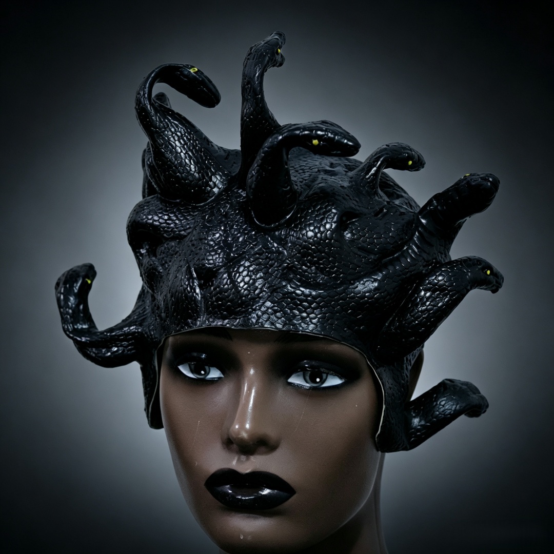 Cobra Extruder - Medusa latex wig mask,Horror snake monster
