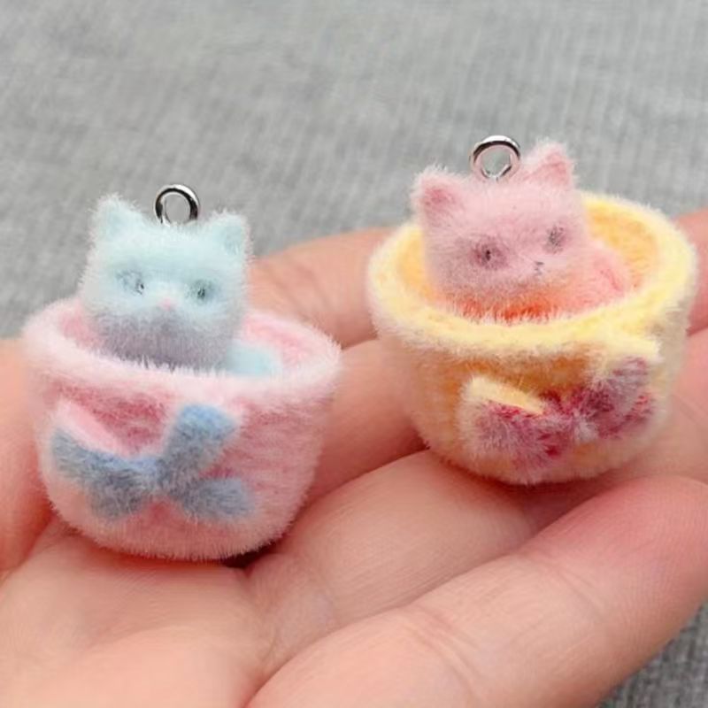 4pcs 3D plush resin cat pendan - đánh giá và giá Resin