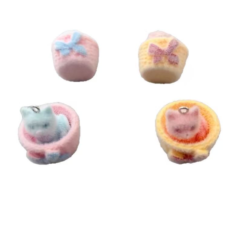 4pcs 3D plush resin cat pendan - đánh giá và giá Resin