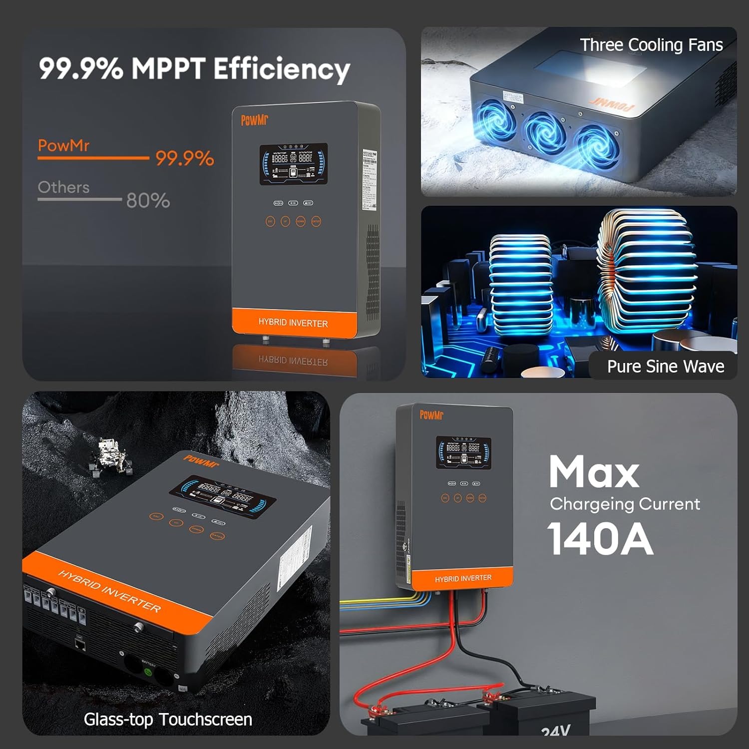 PowMr USA 4000W 24V Hybrid Sol - đánh giá và giá Resin Vat
