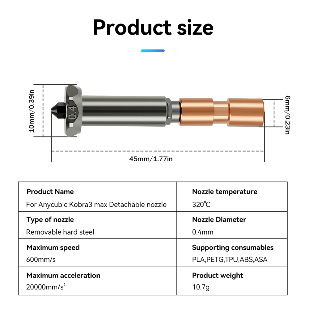 New Upgrade Nozzle For Anycubi - đánh giá và giá Hotend 0.4Mm