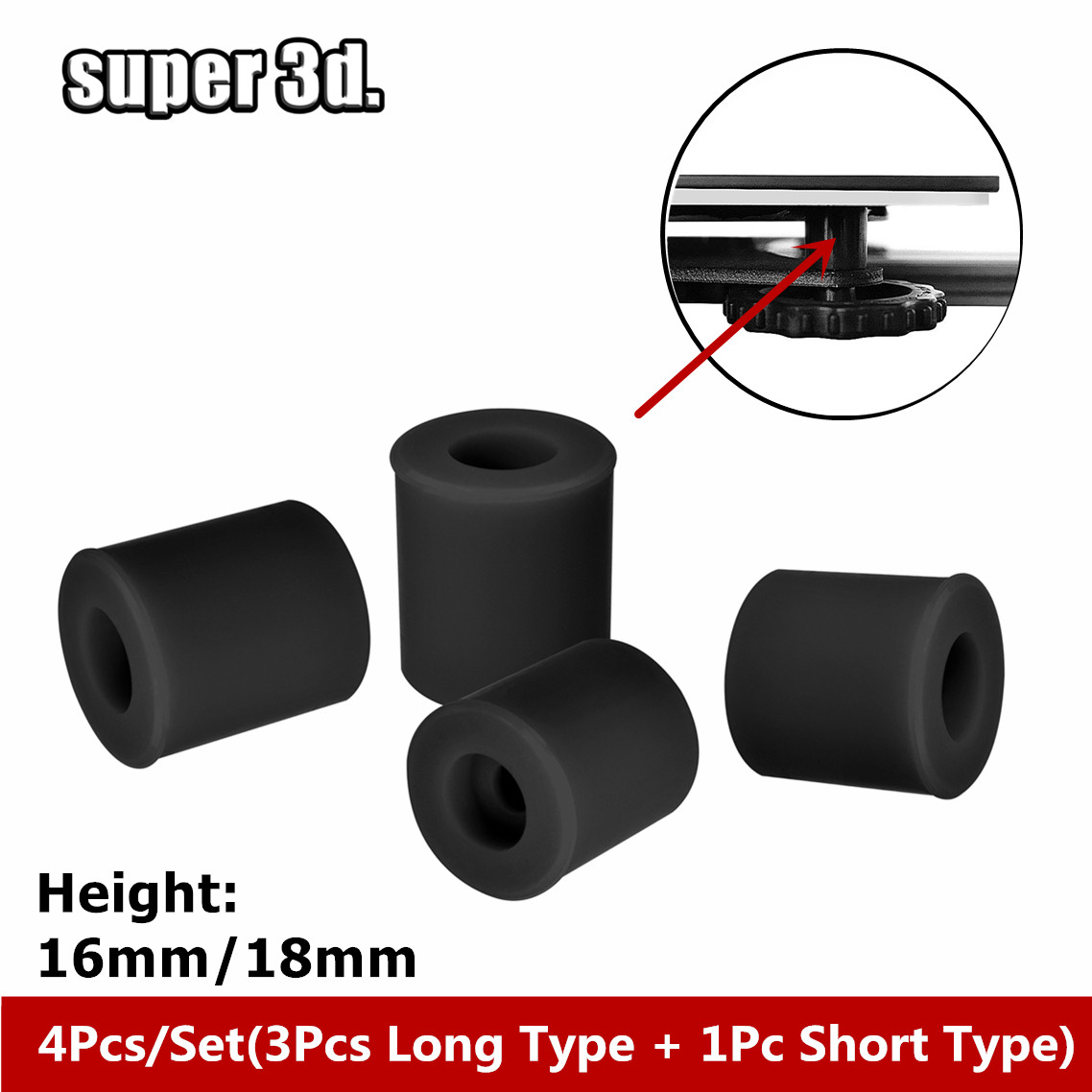 4/8/20Pcs Hot Bed Leveling Sil - đánh giá và giá 3D Printer Stand