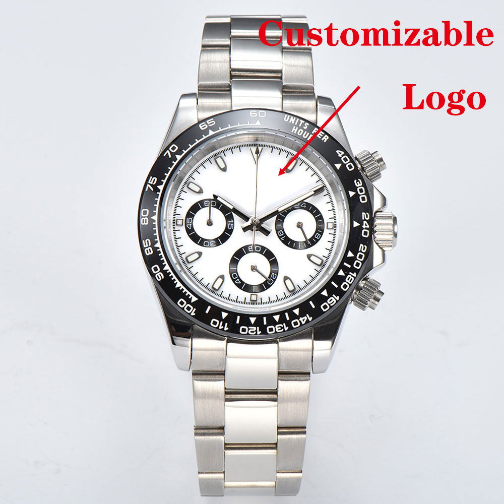 39mm Silver Watch VK63 Movemen - đánh giá và giá Glass Bed