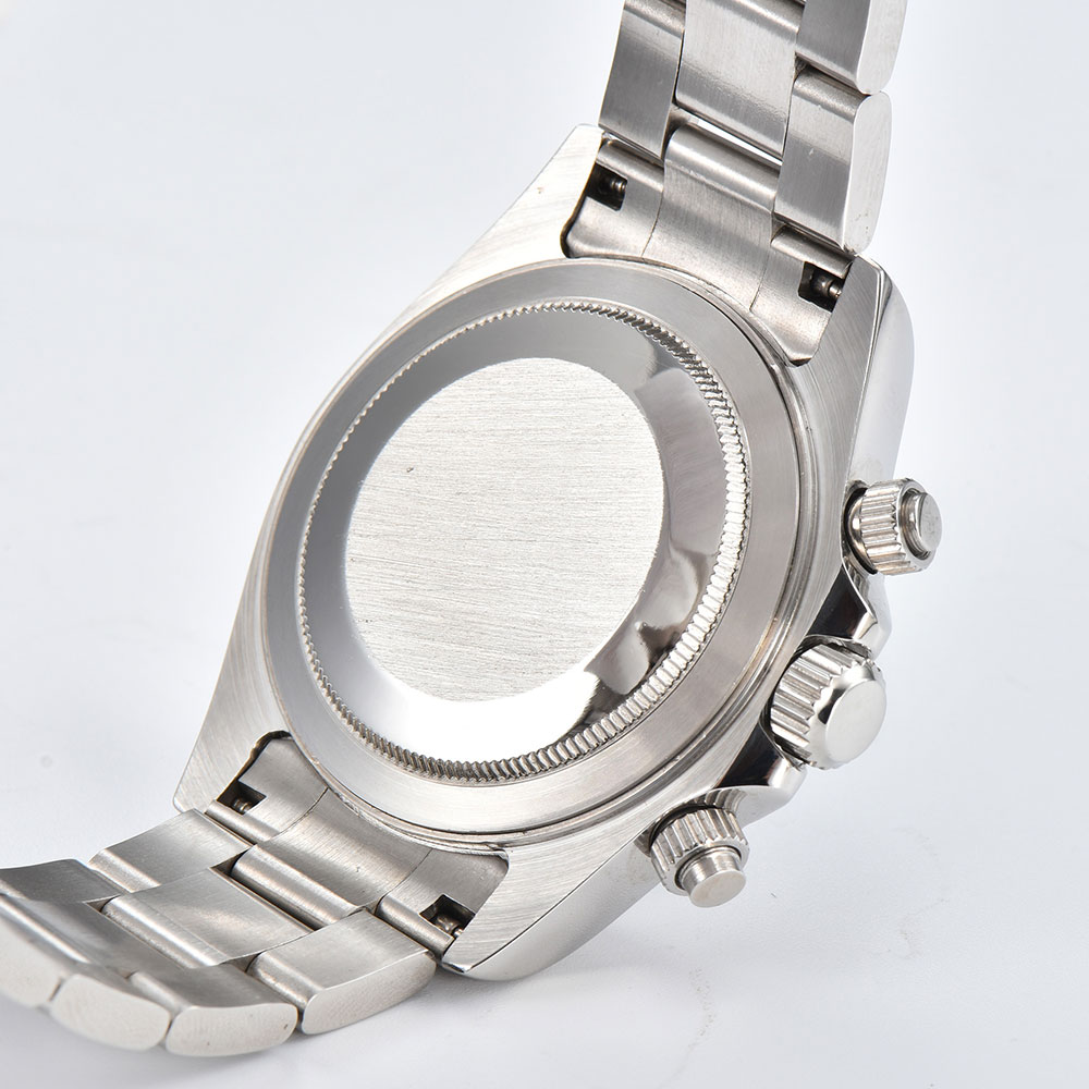 39mm Silver Watch VK63 Movemen - đánh giá và giá Glass Bed