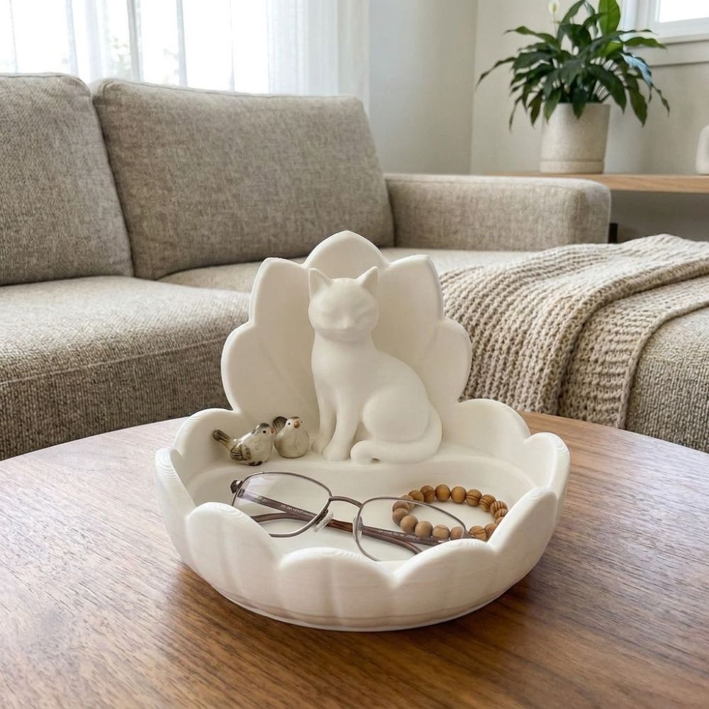 Cute Lotus Cat Jewelry Storage - đánh giá và giá 3D Printer Stand