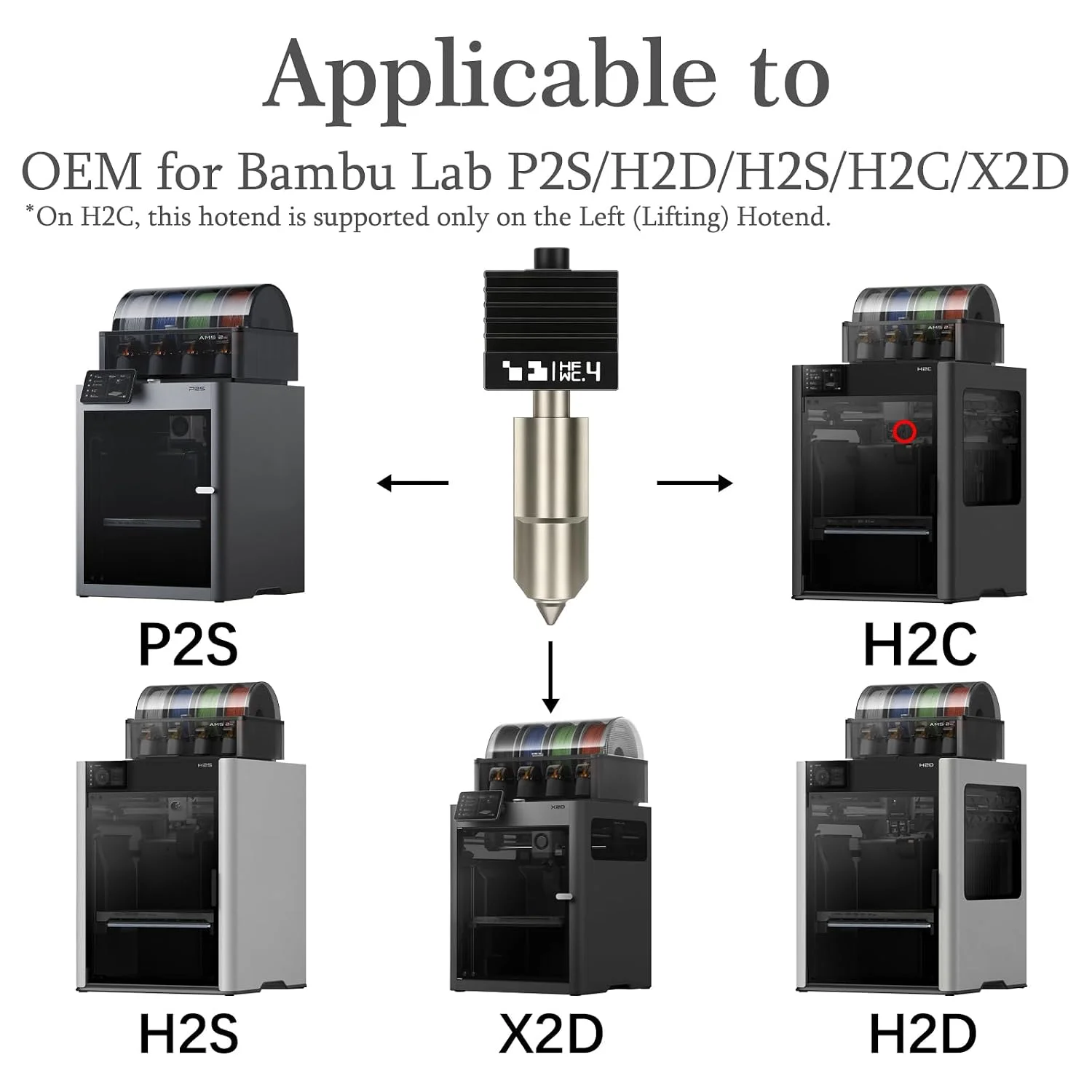 For BambuLab H2D/H2S/H2C/P2S 3 - đánh giá và giá Printer Nozzle