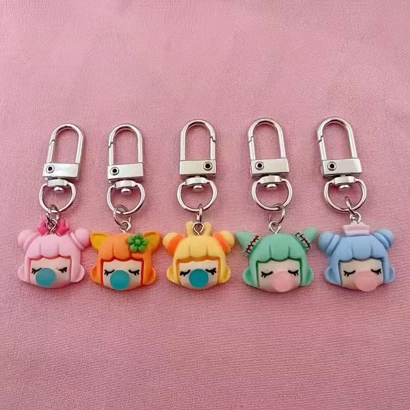 5pcs resin girl keychain, suit - đánh giá và giá Resin