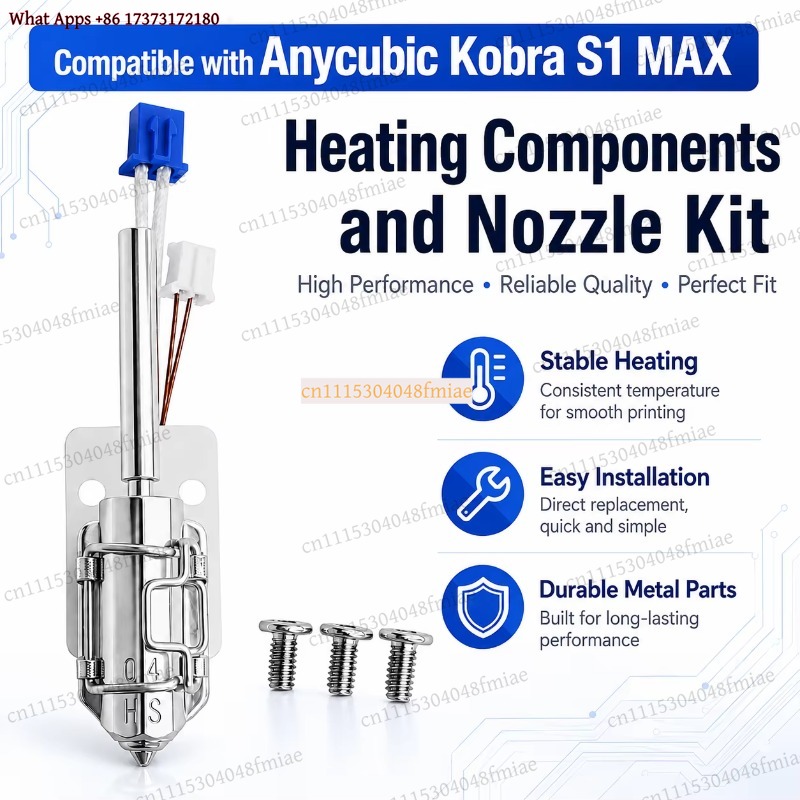 Anycubic Kobra S1 MAX Heating  - đánh giá và giá Hotend Assembly