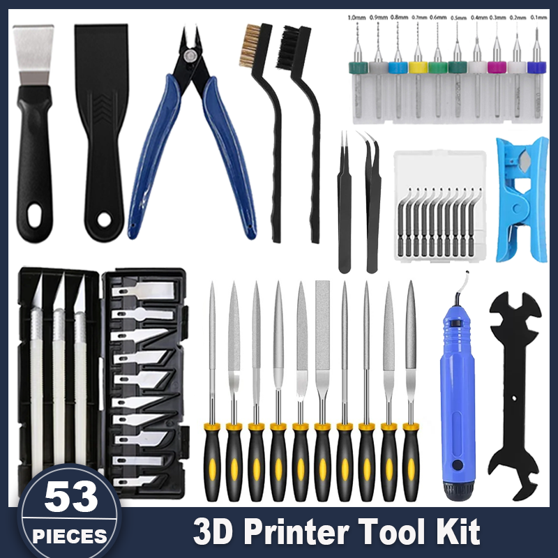 3D Printer Tools Kit, 53pcs 3D - đánh giá và giá 3D Printer Stand