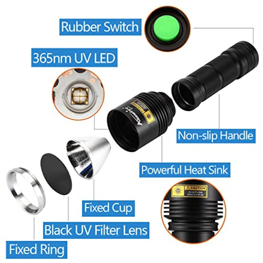 SV13 15W 365nm UV Flashlight R - đánh giá và giá Uv Resin